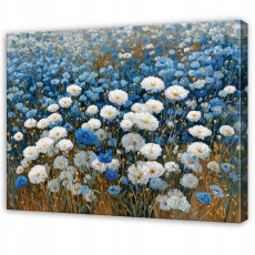 Virágos, réti, természeti motívumú margaréta kép hálószobába vagy nappaliba, vászonra nyomtatva, 100x70 cm