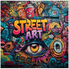 Gyerekfotótapéta fiúknak: graffitis téglafal, gyermekszobai tapéta, 200x140 cm
