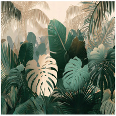 Monstera-leveles fotótapéta, dzsungel, hálószoba, nappali, flizelin hátú tapéta, 250x175