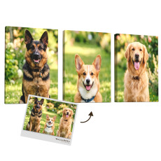Custom Pet Canvas Set from Your Own Photo