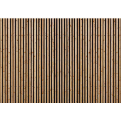 Wall mural wooden slats panels natural oak modern Scandinavian