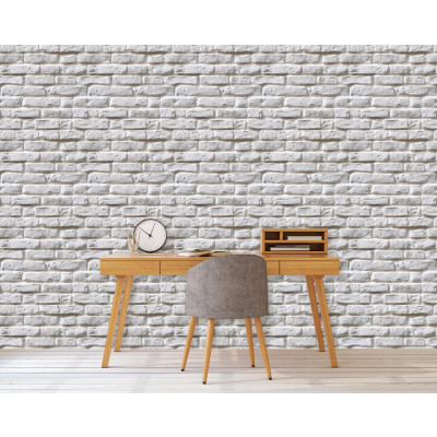 White brick wallpaper on non-woven fabric for living room and bedroom walls