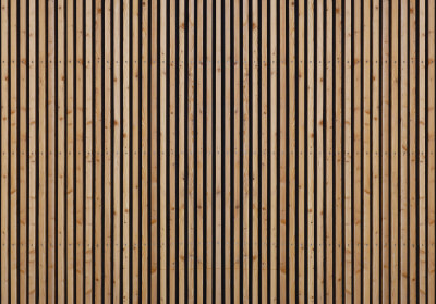 Wall mural wooden slats panels natural oak modern Scandinavian