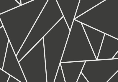 Wall mural geometric triangles white lines dark grey modern minimalist