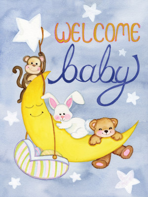 Wall mural: Welcome Baby Animals Kids' Room