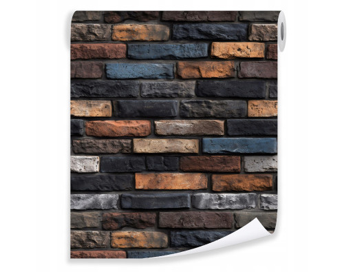 Brick-patterned wallpaper on non-woven backing for living room and bedroom walls