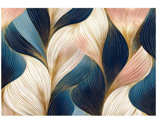 Art Deco abstract gold wall mural for the bedroom or living room, 400x280