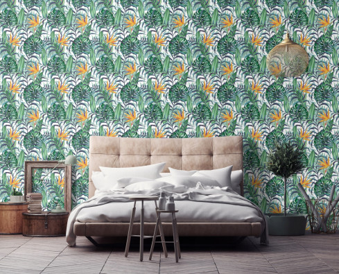 Tropical leaves wallpaper for walls wallpaper